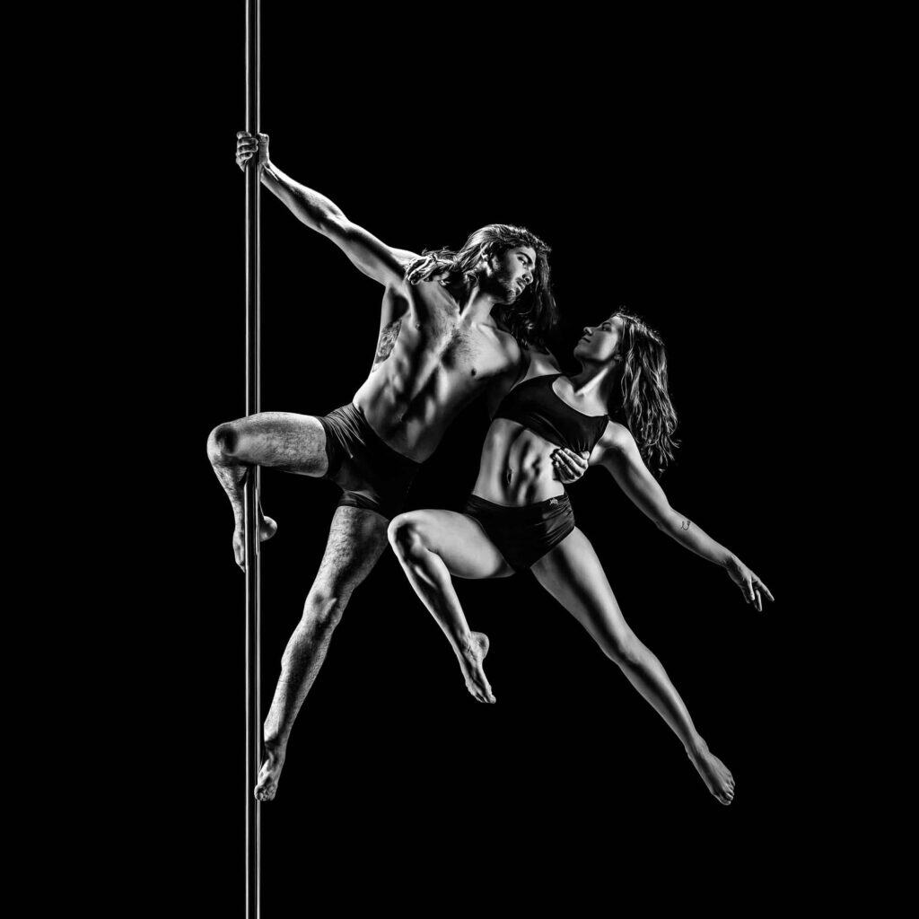 Shooting pole dance