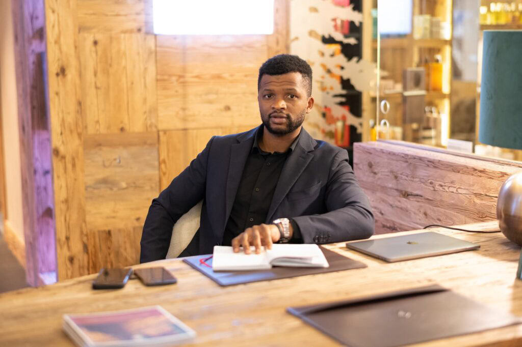 Portrait de collaborateurs sur site