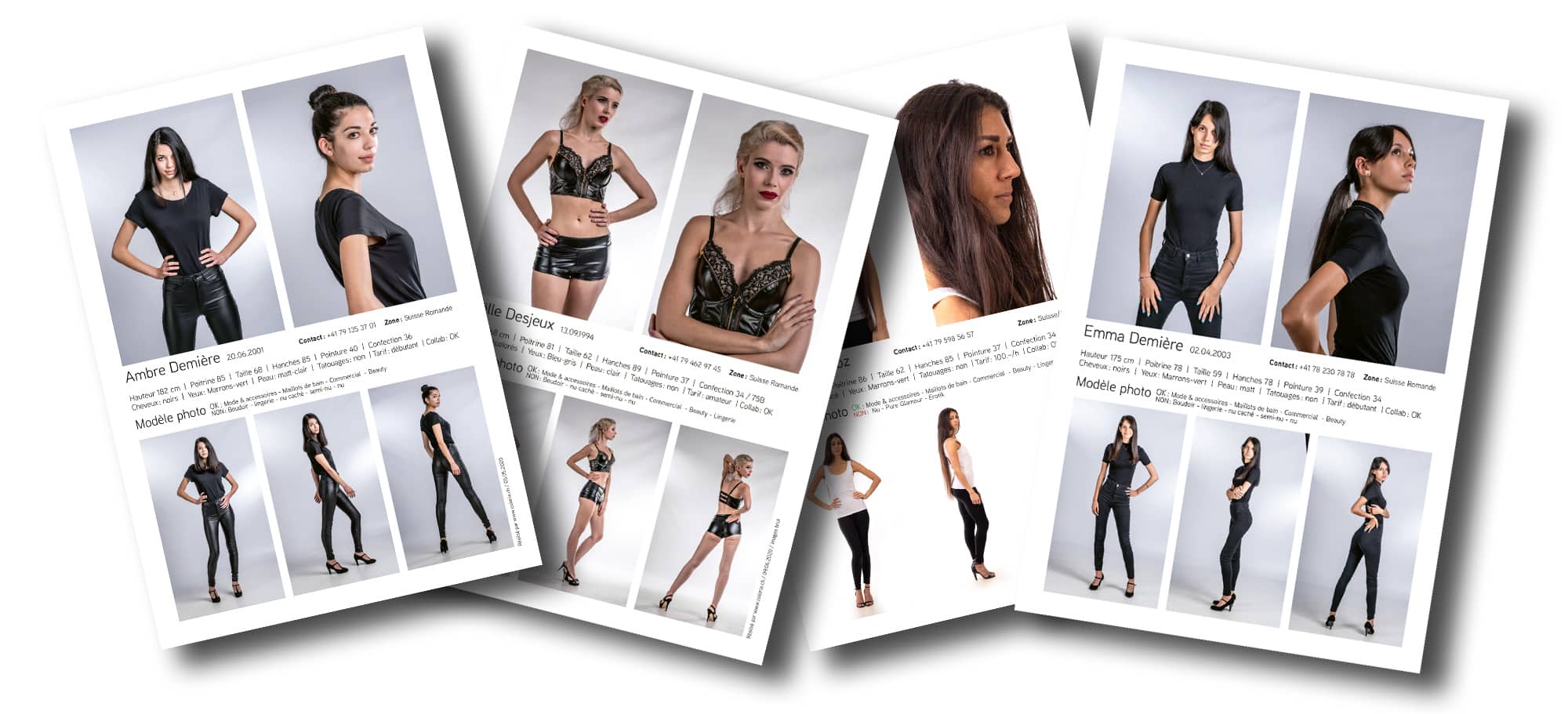 Exemples de fiches mannequins