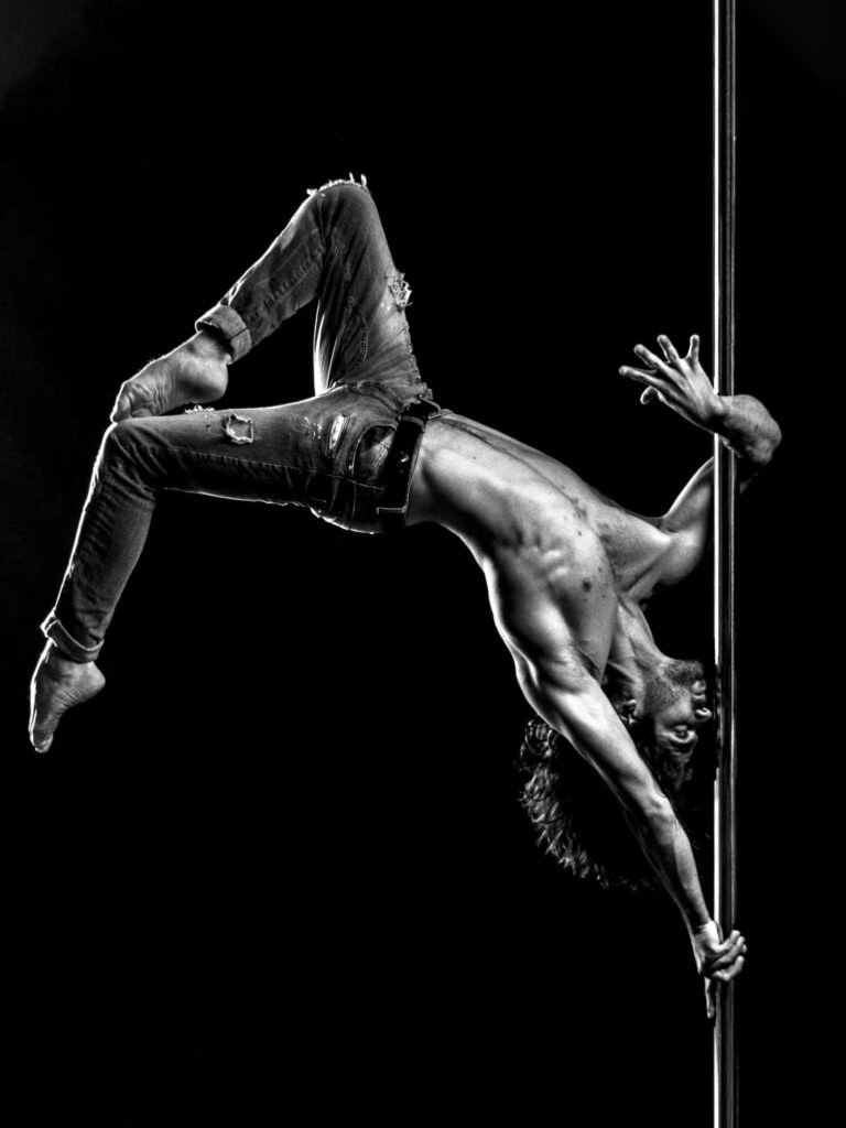 Shooting pole dance