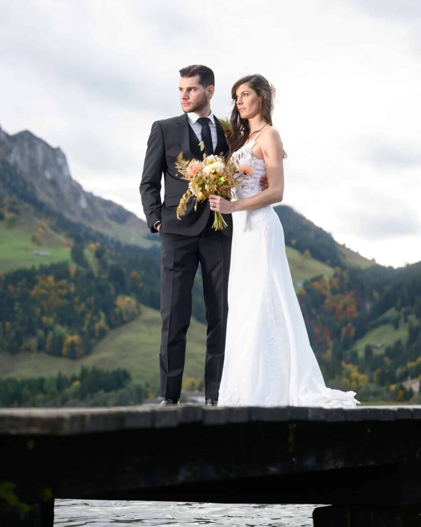 Shooting pour portraits de mariés et mode matrimoniale