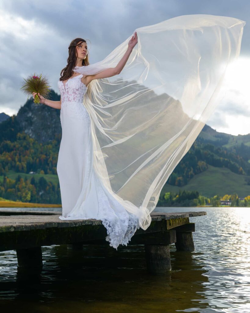 Shooting pour portraits de mariés et mode matrimoniale