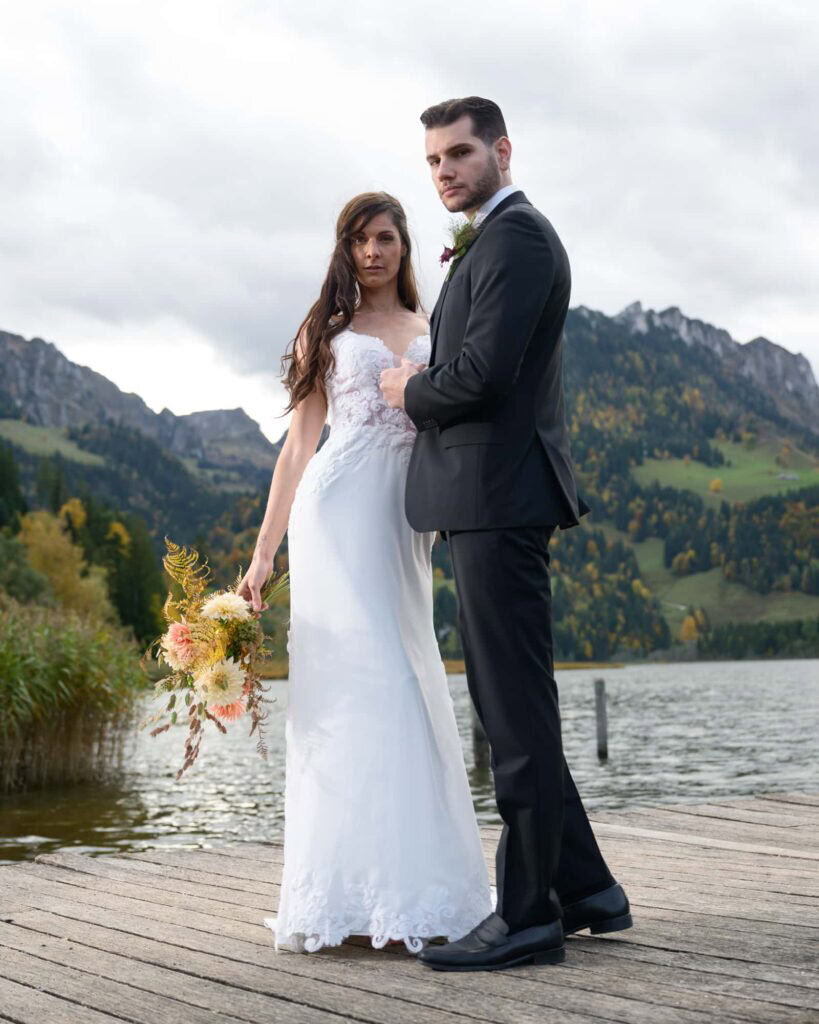 Shooting pour portraits de mariés et mode matrimoniale