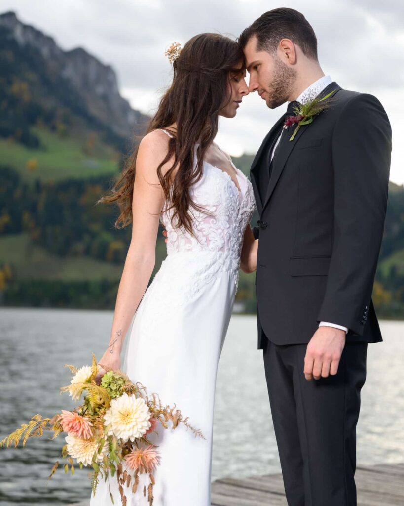 Shooting pour portraits de mariés et mode matrimoniale